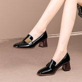 Irie Red Womens Loafers with Heel Newgew